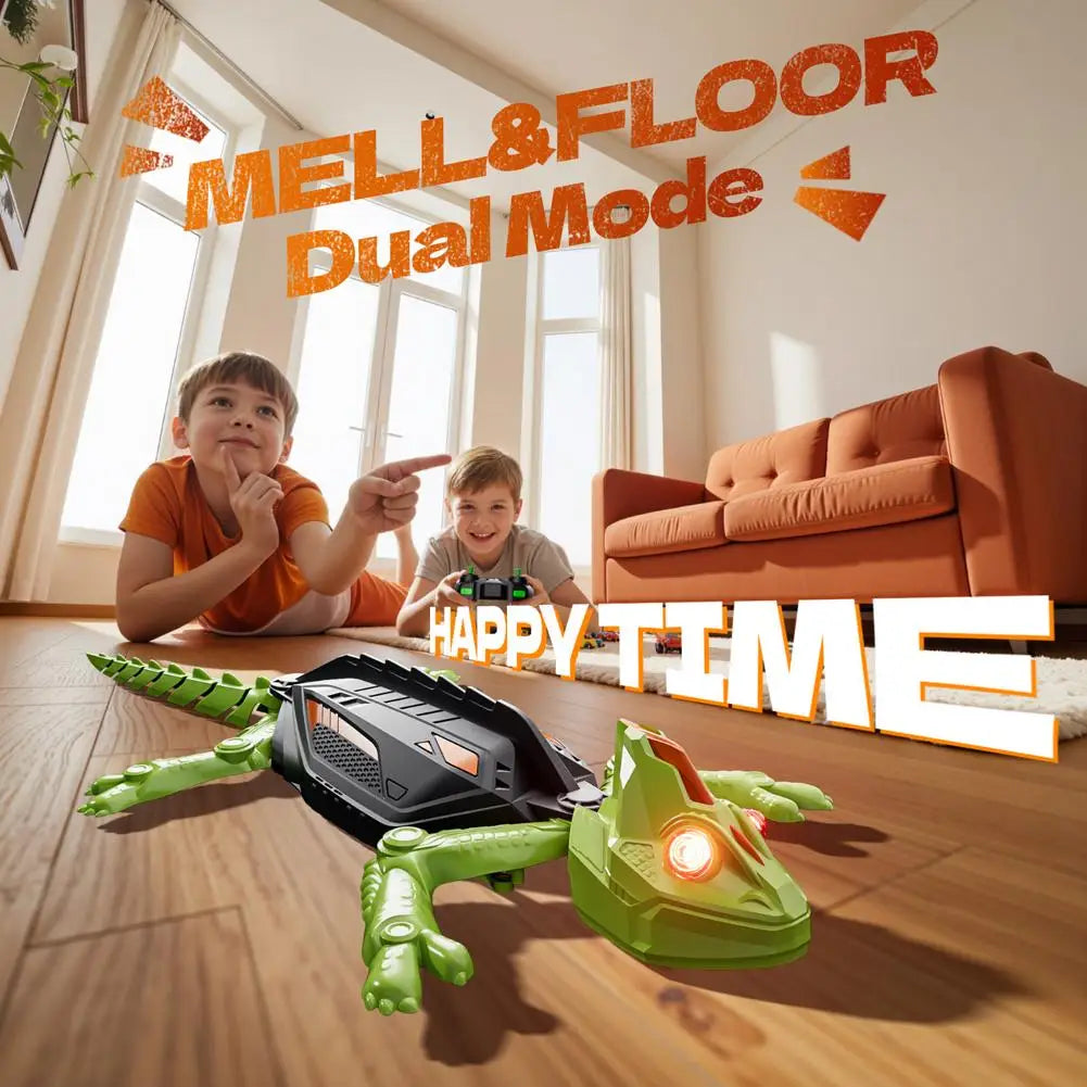 Realistic Biomimetic RC Wall Climbing Lizard Robot Toy, Remote Control Gecko that Climbs Glass & Smooth Walls for Children