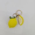 Cute Fruit Series Crochet Keychain Handmaking Knitted Strawberry Keyrings Cute Cherry Keyrings For Bag Pendant Custom Accessory