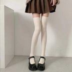 1/3/6 Pairs Women Classic Striped Knee High Stockings Fashionable Versatile Black White Gray Solid Color Comfortable Stockings ﻿