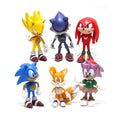 Sonic Figures 6PCS Set – Shadow, Tails & Character Collectible Toys