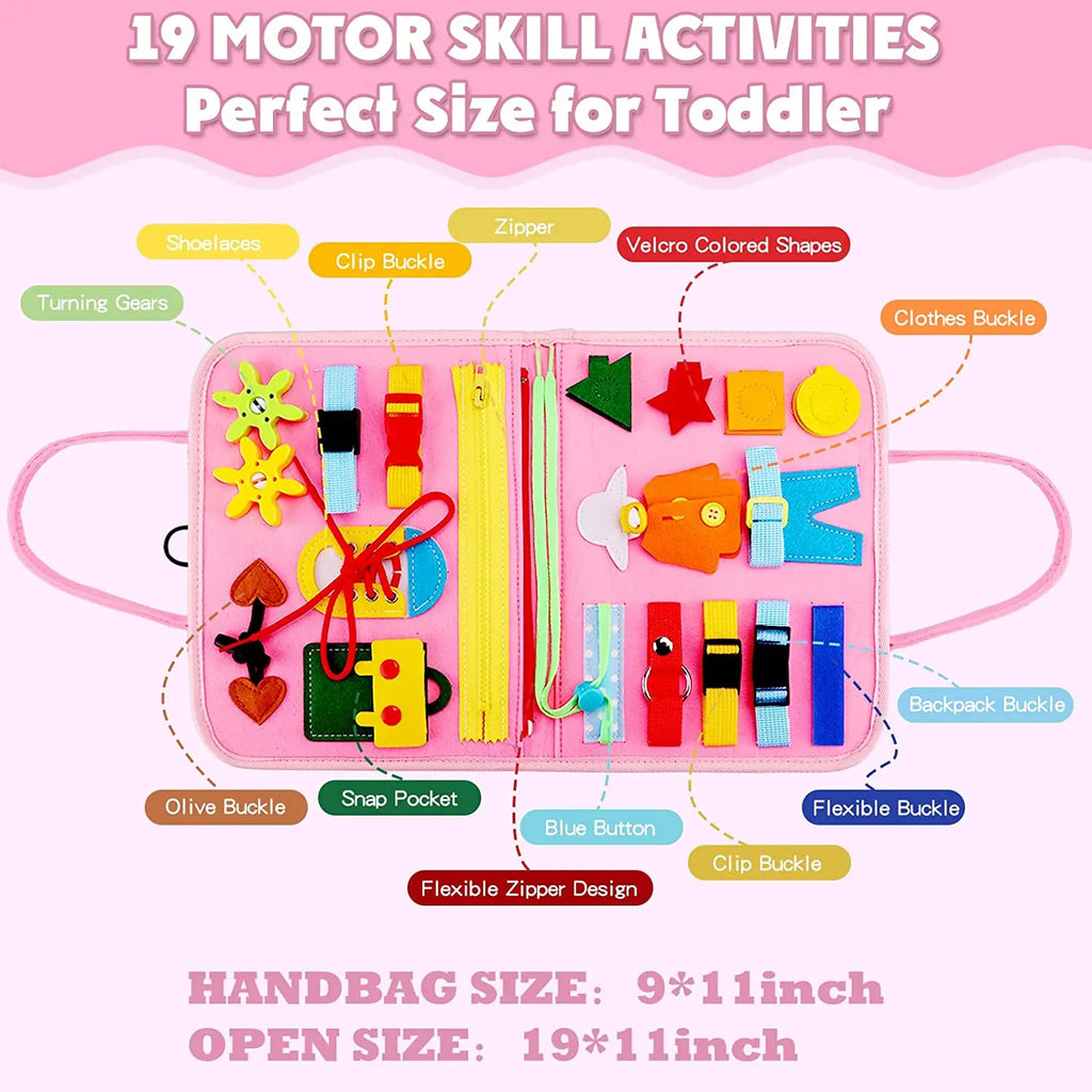Toddler Montessori Busy Board Activities Education Toys Basic Dress Motor Skills Baby Travel Learning Toys For Christmas Gift