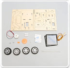 Solar Car Lunar Exploration Vehicle Children's Diy Hand-Assembled Model Diy 3d Wooden Puzzle Science And Education Toys