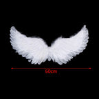 Kids Adult Party Swallow White Angel Feather Wings Halo Magic Wands Cosplay Elastic Straps Wedding Halloween Birthday Props