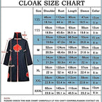 Anime Akatsuki Cosplay Costume Red Cloud Robe with Necklace Headband Ring Set for Role Play Child and Adult Game Costume