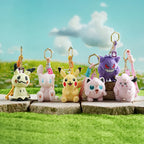 Original Anime Pokemon Kawaii Pikachu Keychain Gengar Mew Sprigatito Mimikyu Stuffed Toy Cute Plush Keyring Doll Pendant Gift