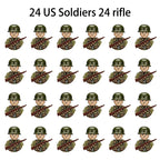 40/set World War II military building blocks National army soldier Character weapon assembly building block Children's toy gifts