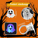 20/50pc Halloween LED Light Up Rings Toys Horror Pumpkin Ghost Spider Glow Finger Rings for Kids Trick Party Supplies Party Gift