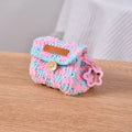 Colorful Knitted Coin Bag Keychains Mini Crochet Bag Keyring Handmake Knitting Storage Bag Keychain Keys Holder Custom Accessory