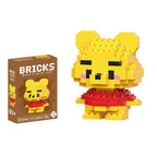 Disney 214 style Winnie LinaBell StellaLou Building Blocks Princess Cartoon Figrues Bricks Children's Assembly Toys Model Gift