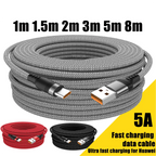 USB TYPE C Cable 5A Super Fast Charge Cable for iPhone 15 16 17 Full Range Huawei Samsung Oppo OnePlus Universal USB C Extension