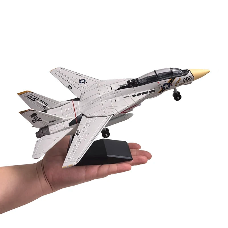 1 Piece DIY Puzzle Building Blocks Military Model Assemble Collection Toys F14 F35 B2 Fighter AH64 Helicopter Model Ornament Toy