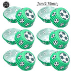 Soccer Theme Disposable Tableware Set Paper Plates Cups Napkins Tablecloth Boys Sports Football Birthday Party Decor Supplies