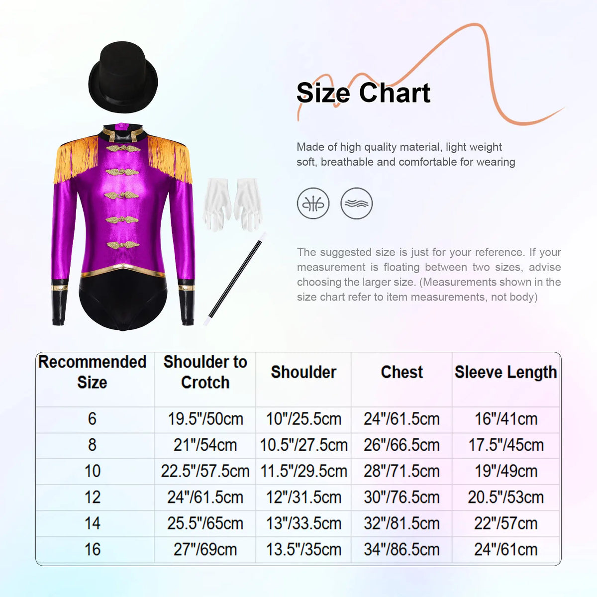 Girls Ringmaster Magician Costume Long Sleeve Leotard Circus Dress Halloween Lion Tamer Theme Carnival Party Fancy Dress Up
