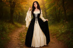 Cosplay Womens'S Medieval Renaissance Costume Cosplay Over Suit Dress Vest Victoria Princess Steam Punk Strap