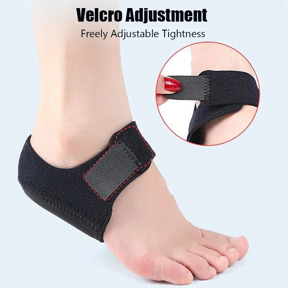 Plantar Fasciitis Heel Spur Foot Support With U-Shaped Silicone Gel Heel Cups for Heel Pain Relief Insoles for Man Woman Walking