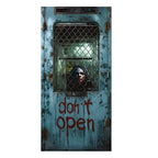 72.83x35.43 Inch Halloween Door Banner Polyester Ghost Hospital Scary Head Scene Decoration Halloween Party Supplies Photography
