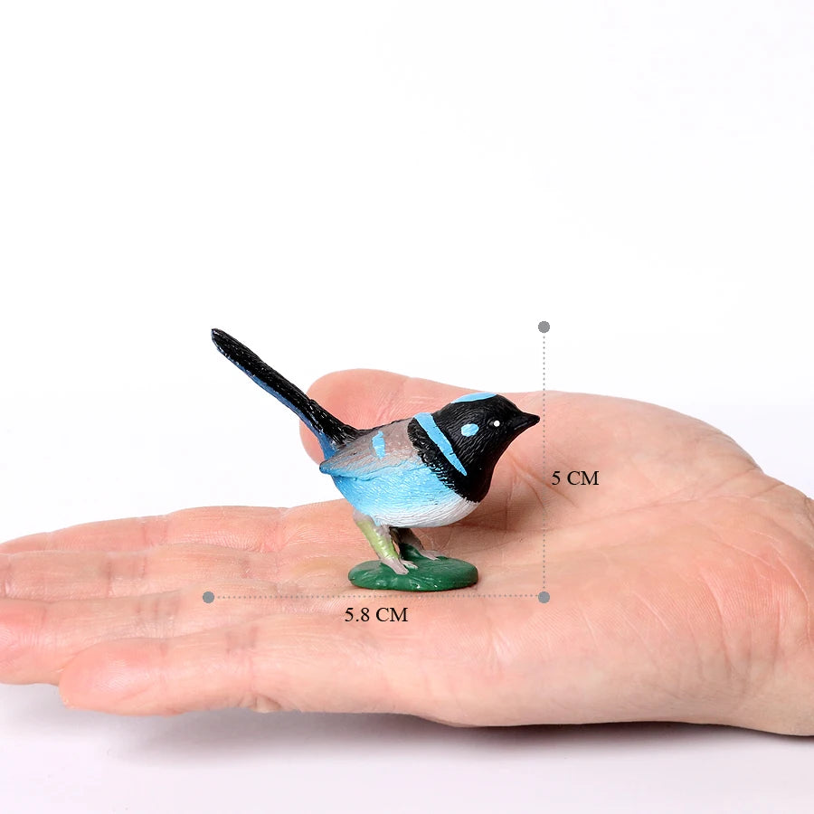 Simulation Bird Animal Kingfisher Robin Magpie Pigeon Hummingbird Model Action Figure Garden Decoration Miniature Figurines Toys