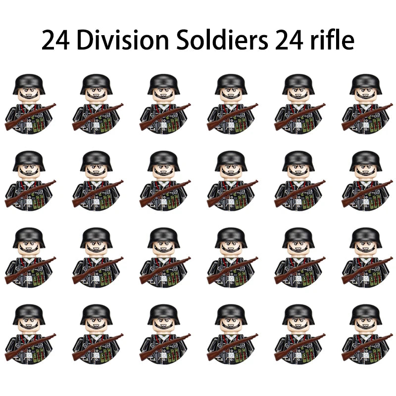40/set World War II military building blocks National army soldier Character weapon assembly building block Children's toy gifts