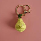 Cute Fruit Series Crochet Keychain Handmaking Knitted Strawberry Keyrings Cute Cherry Keyrings For Bag Pendant Custom Accessory