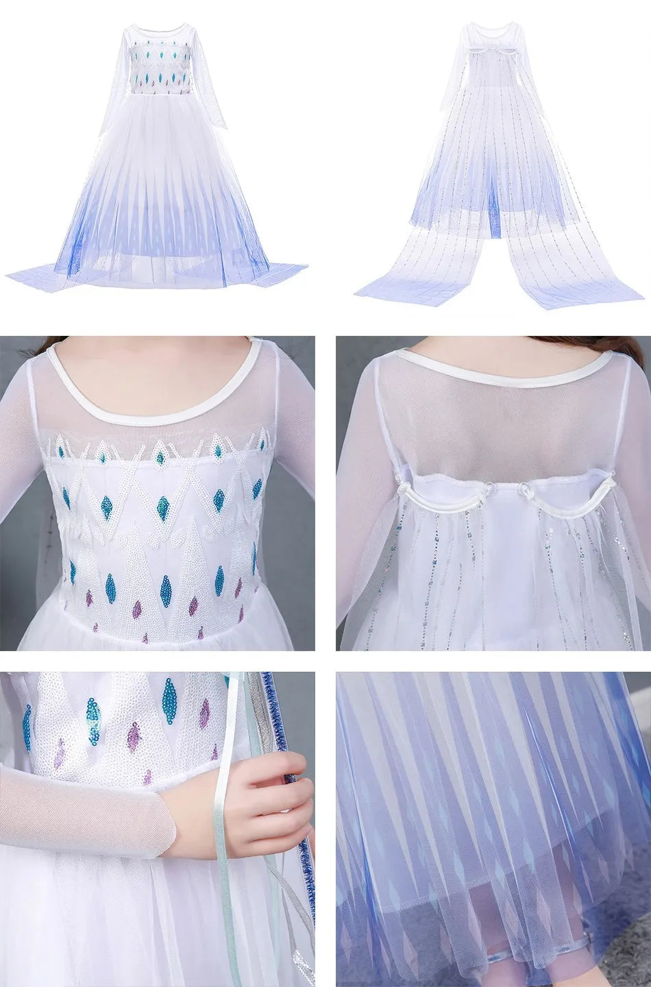 Girls Elsa Anna Dress Children Princess Carnival Dress Kids Jasmine Rapunzel Pageant Flower Disguise Birthday Cosplay Costume