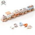 Wooden Montessori Train Learning Toy for Toddlers and Preschool Kids