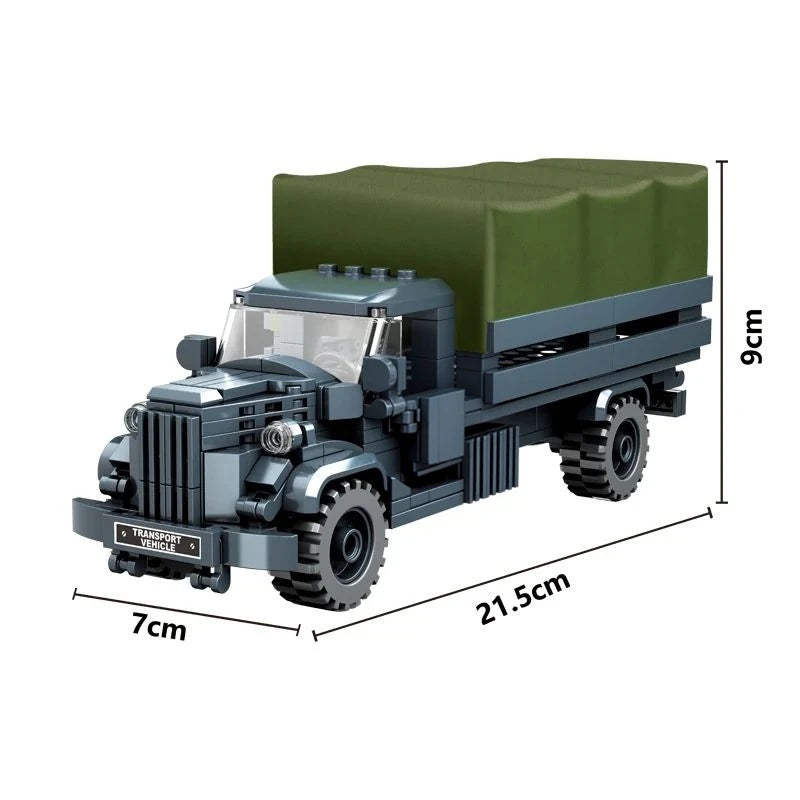 World War Army Military Soldiers Armor Halftrack Main Station Tank Building Blocks Bricks Model DIY Assembly Toys For Kids