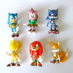 6Pcs/Set 6-7cm Sonic Figures Toy Pvc Toy Shadow Tails Characters Figure Toys For Children Animals Toys Set Free Shipping