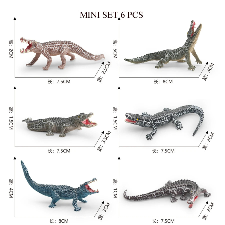Simulation Mini  Farm Poultry Puppy Crocodile Pegasus Monkey Bird Wildlife Figurine Animal Model Sets Education Kid Toys