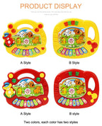 Kids Cartoon Piano Keyboard Game with Animal Sounds Flashing Light Music Baby Instrument Music Toys Educational Toys Kids Gifts