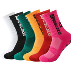 6Pairs/Lot FS Football Socks New Style Round Silicone Suction Cup Grip Anti Slip Soccer Socks Sports Men Baseball Rugby Socks