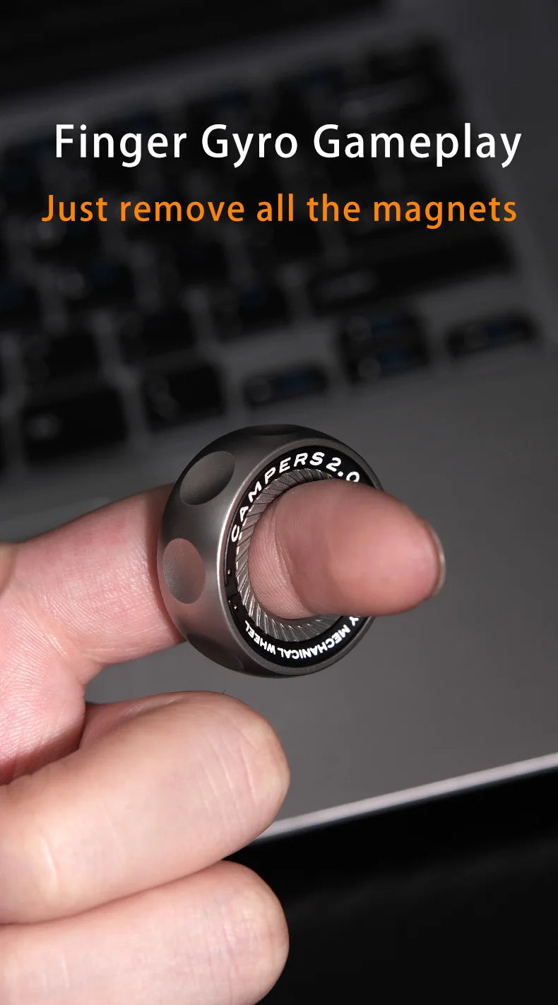 Magnetic Ring for Stress Relief Anti-Anxiety Fidget Toy Spinner Ring for Adults Cool Gadgets for Men Women, Birthday Gift Idea