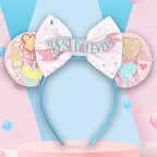 2026 Trip Mouse Ears Headband for Girls Women Sequin Castle 5"Bow Hairband Festival Party Cosplay DIY Hair Accessories