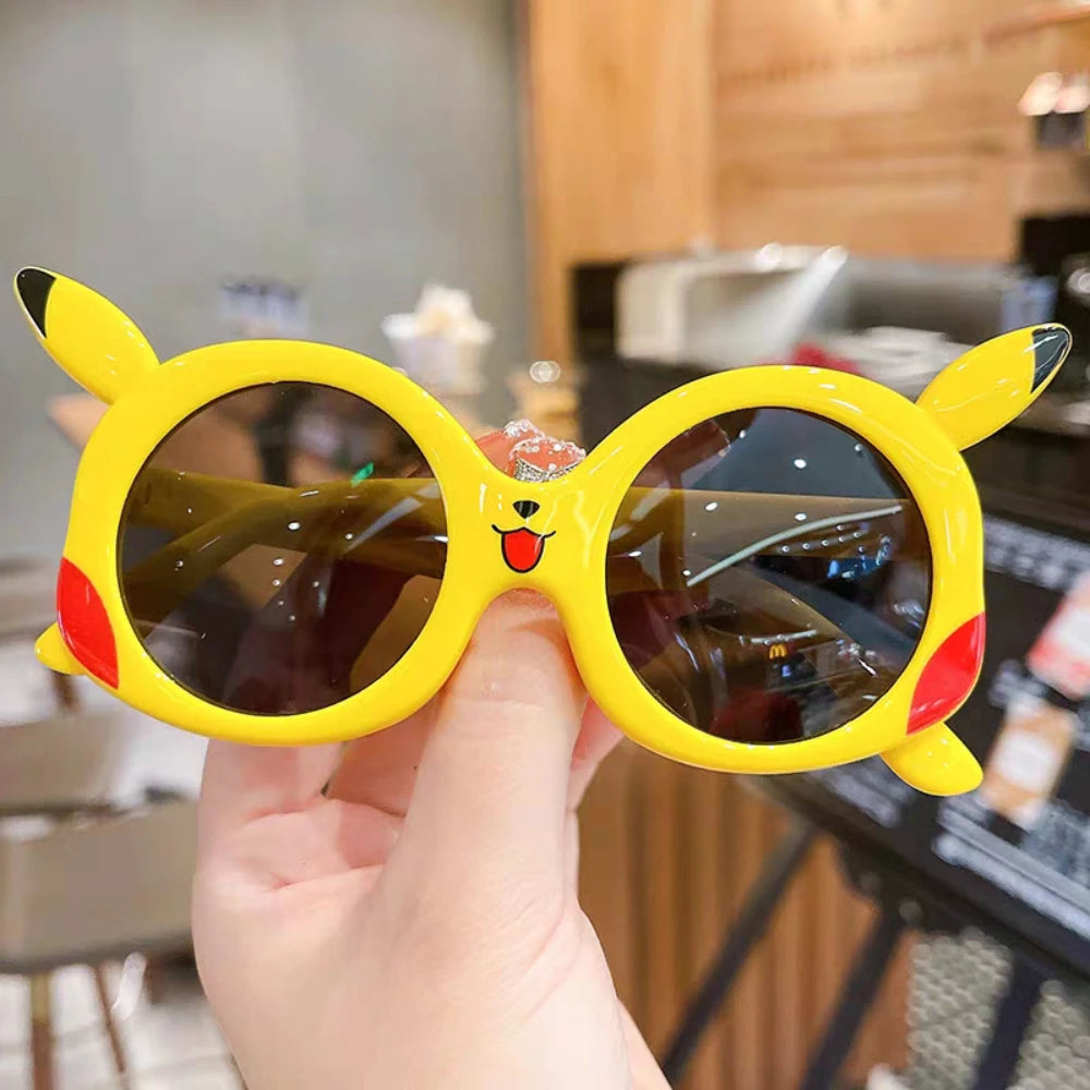 Cartoon Pikachu Outdoor Sun Protection Glasses Anime Pokemon Anti Glare Goggles Cute Vacation Travel Sunglasses Friend Gifts