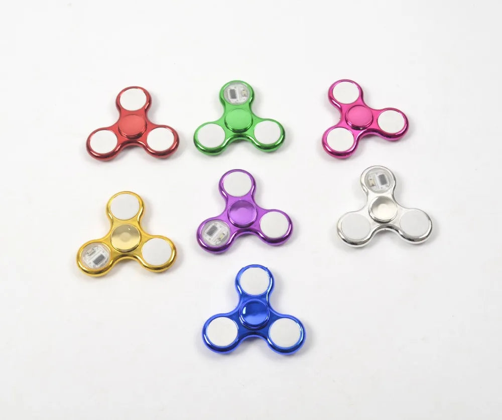 Creative Luminous LED Light Fidget Spinner Hand Top Spinners Glow In Dark Light EDC Figet Spiner Finger Stress Relief Toys