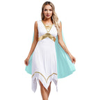 Womens Ancient Greek Athenian Princess Dress Toga Halloween Senator Caesar Cosplay Party Costume Roman Empress Long Robe Dress