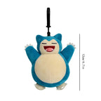 Pokemon Snorlax Pikachu Eevee Jigglypuff Bulbasaur Keychain Plush Toy Cartoon & Cute Backpack Pendant Children's Gift