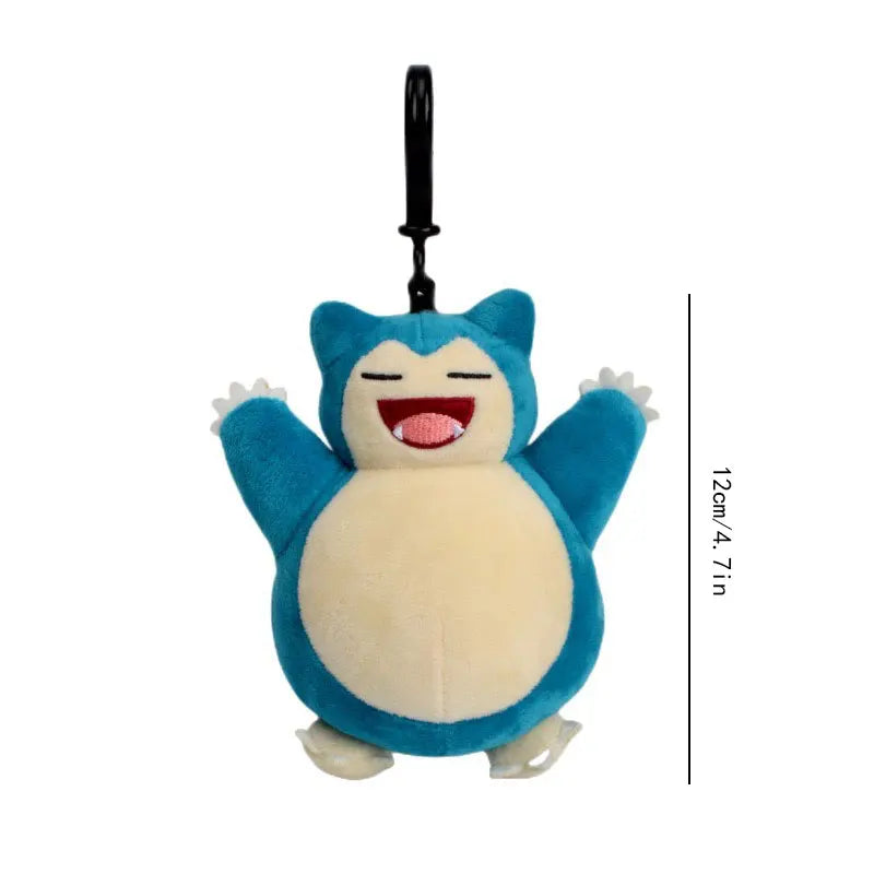 Pokemon Snorlax Pikachu Eevee Jigglypuff Bulbasaur Keychain Plush Toy Cartoon & Cute Backpack Pendant Children's Gift