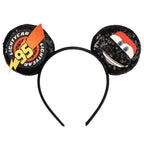 Disney Pixar Cars Kawaii Ear Headbands for Adults Lightning McQueen Hairband Cars on The Road Headwear Girl Bow Hair Accessories