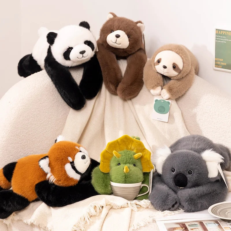 65cm Long Arm Stuffed Animal Arm Weighted Soft Plush Pillow Raccoon Koala Bear Sloth Dinosaur Gift for Boys and Girls Pillow