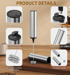Kitchen Powerful Stirrer Milk Frother Handheld Foam Maker for Lattes Whisk Drink Mixer Coffee Electric Rechargable Egg Beater