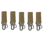 2/5 PCS.Tactical Hanging Buckle Molle Nylon Webbing Carabiner Belt Triangle Keychain for Outdoor Climbing Camping Tool Accessory