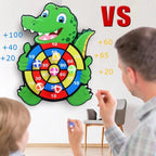 Montessori Throw Dart Board Toy Sport Slingshot Target Sticky Ball Dartboard Educational Indoor Outdoor Game