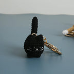 Small Cat Crochet Keychain Handmaking Crochet Cute Kitten Keyrings For Bag Pendant Knitting Animal Doll Keychain For Gift Custom