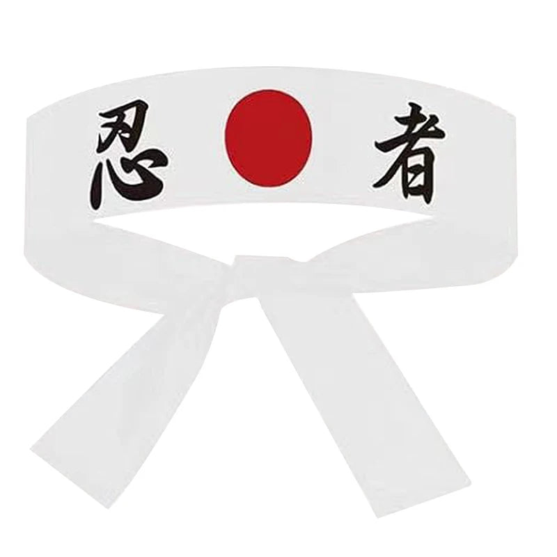 Japanese Headband Hachimaki Headband Sushi Chef Karate Bandana Headbands Headwear Samurai Headband Sports Exercise Wholesale