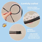 Anime Princess Blue Sparkling Crown Headband with Pearls, Birthday Hair Accessory, Holiday Gift