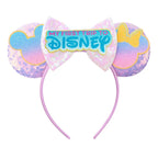 2026 Trip Mouse Ears Headband for Girls Women Sequin Castle 5"Bow Hairband Festival Party Cosplay DIY Hair Accessories