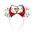 Mouse Ears Headband Cartoon Sequin Bows Headband Birthday Party Christmas Halloween Princess Cosplay Costume For Women Adult