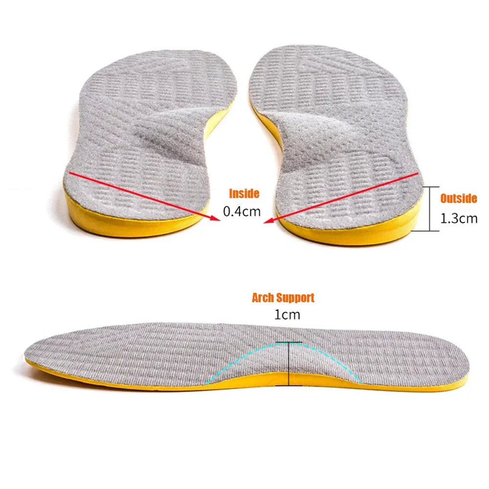 1Pair Orthopedic Insoles Arch Support Insole for Flat Feet O/X-Leg Plantar Fasciitis Shoe Pads Adults Kids Foot Care Shoe Sole