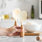 1Pcs Silicone Non-Stick Cooking High-Temperature-Resistant Spoon Anti-Scalding Pot Rice Durable Kitchen Gadgets Rice Spoon