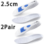 1Pair Height Increase Insoles for Feet PU Memory Foam Shoes Pad Breathable Orthopedic Heel Lift Insole for Sport Running Care